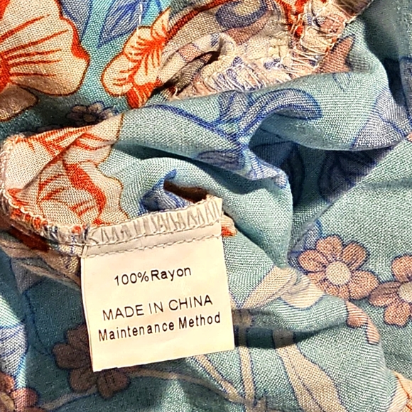 Women's V Neck Floral Print Summer Short Dress , short sleeve , size S - Picture 5 of 6